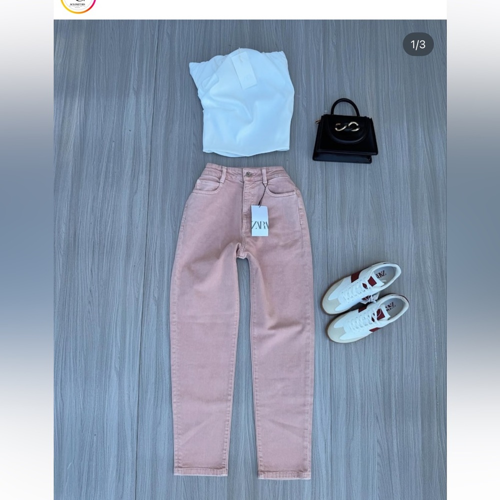 ZARA BLOGGERS FAV HIGH WAIST MOM LEG -ANKLE LENGTH-COMFORT JEANS